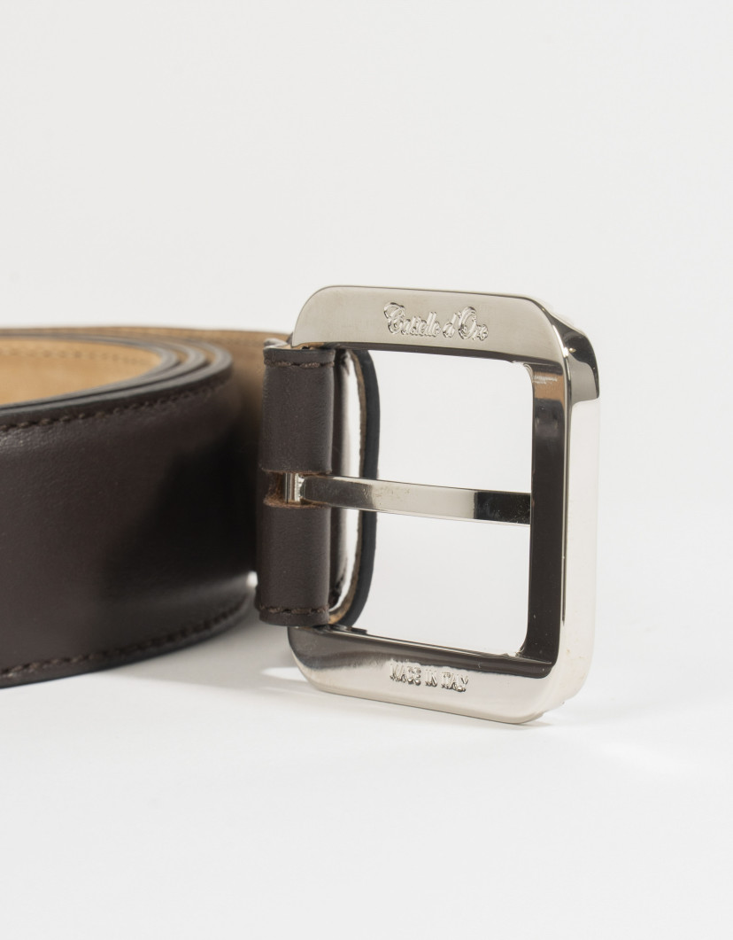 Castello d'Oro Brown Calf Leather Belt image